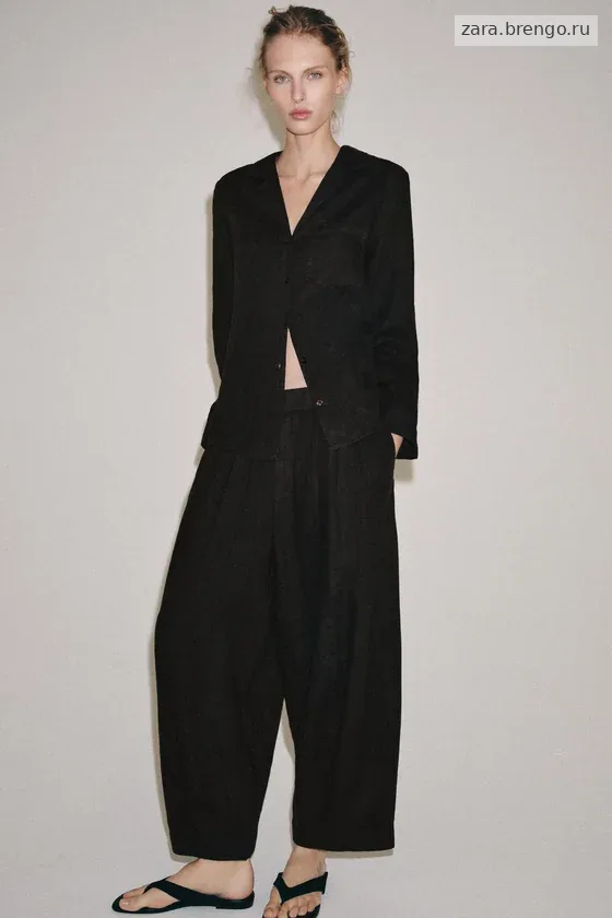 БРЮКИ  ИЗ ЛЬНА — коллекция Zara «ZW»