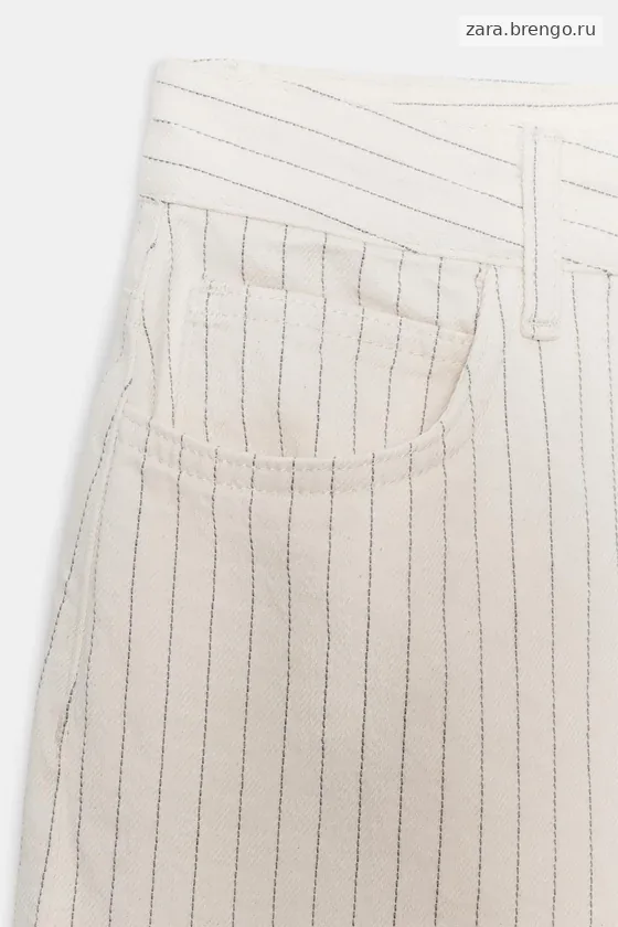 ДЖИНСЫ  В ПОЛОСКУ С ВЫСОКОЙ ПОСАДКОЙ — коллекция Zara «ZW»