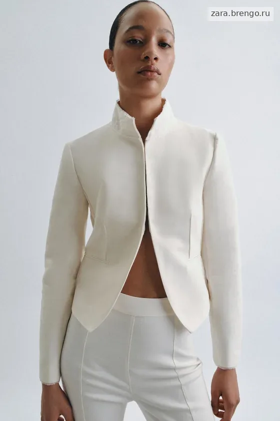 ПРИТАЛЕННЫЙ КОМБИНИРОВАННЫЙ БЛЕЙЗЕР коллекция Zara «ZW»