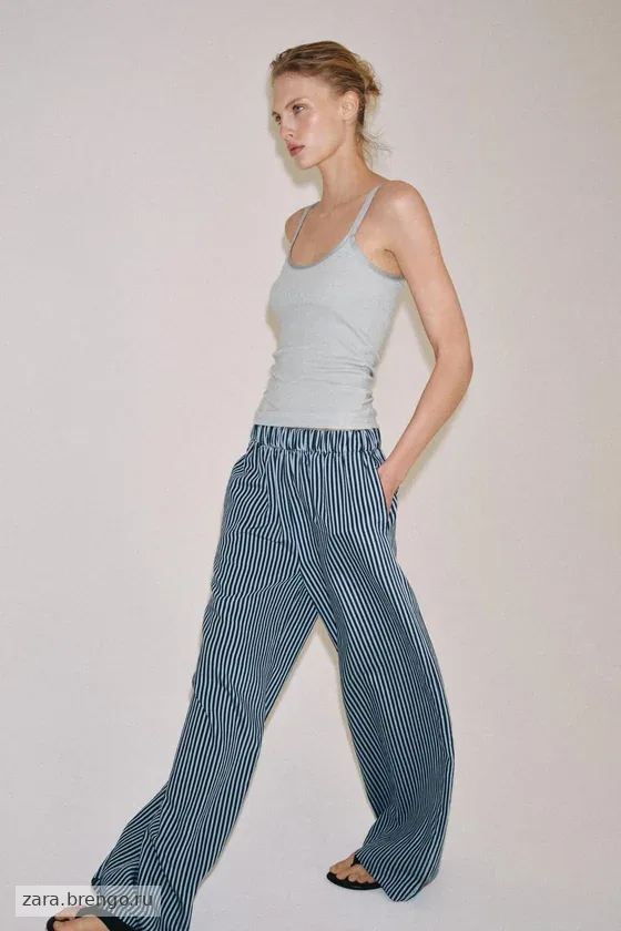 БРЮКИ  В ПОЛОСКУ — коллекция Zara «ZW»