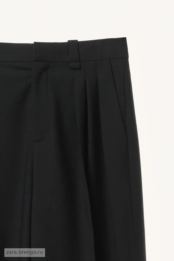 Брюки из шерстяной смеси с защипами willy chavarria x zara