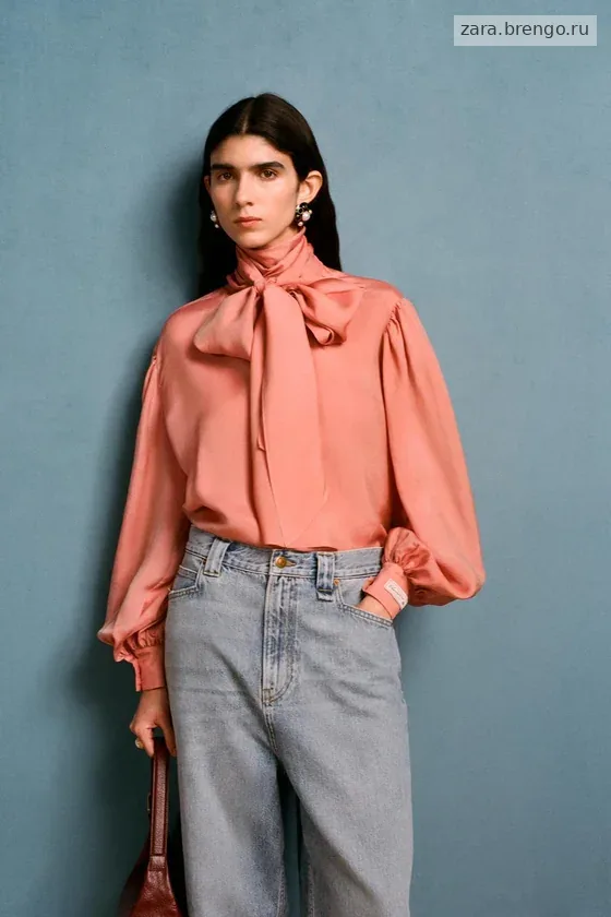 Блуза с галстуком willy chavarria x zara