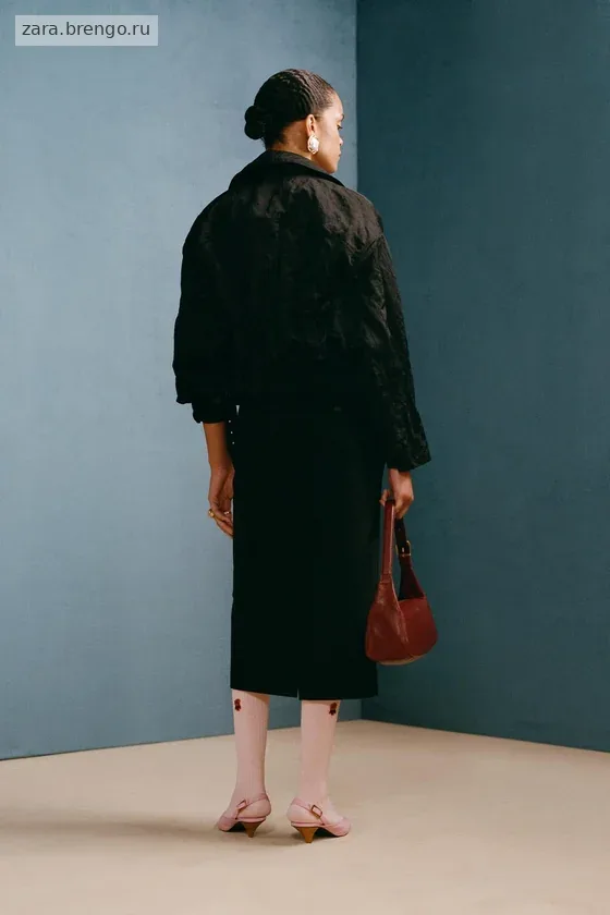 Короткий пальто с поясом willy chavarria x zara