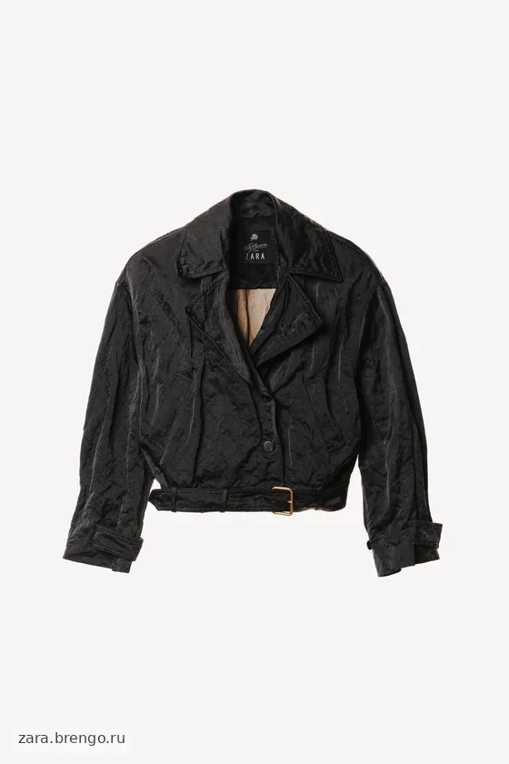 Короткий пальто с поясом willy chavarria x zara