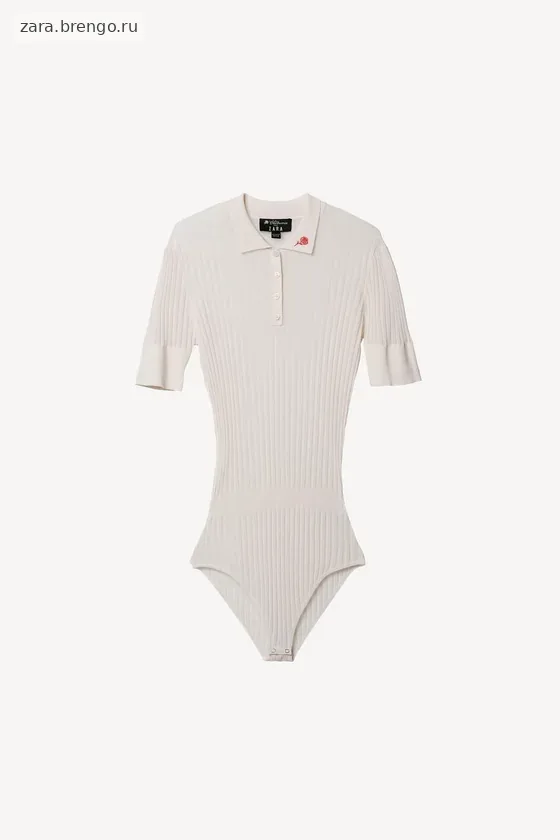 Боди из тонкого ребристого трикотажа willy chavarria x zara