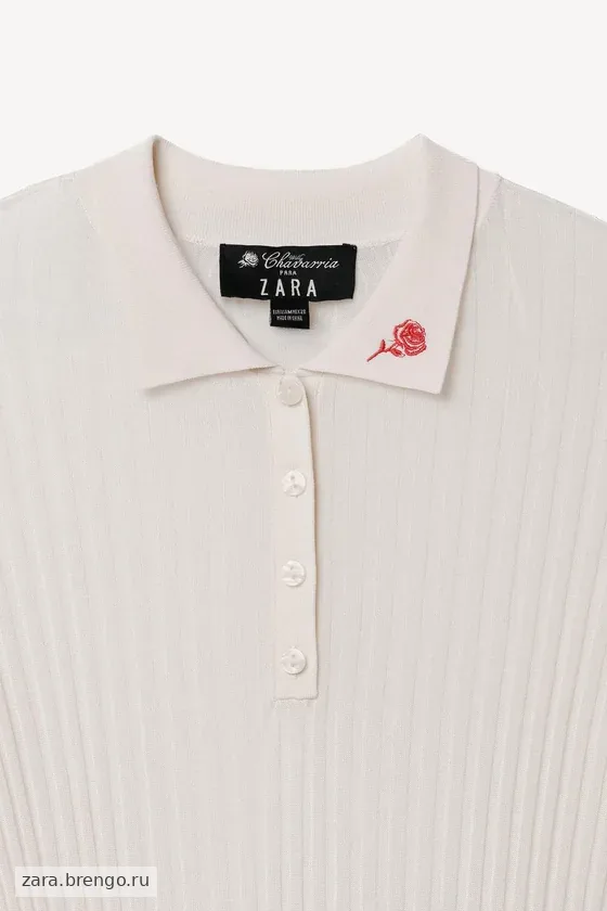 Боди из тонкого ребристого трикотажа willy chavarria x zara