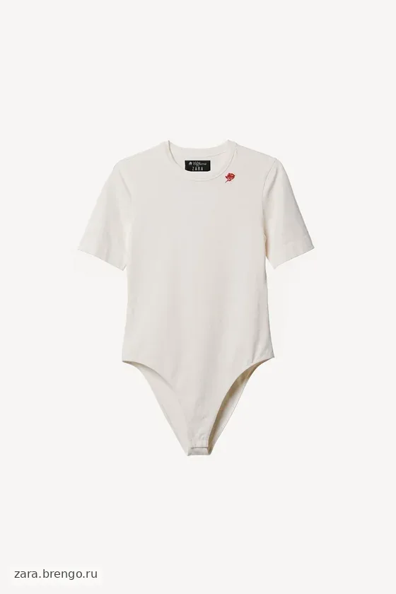 Боди с короткими рукавами и вышивкой willy chavarria x zara