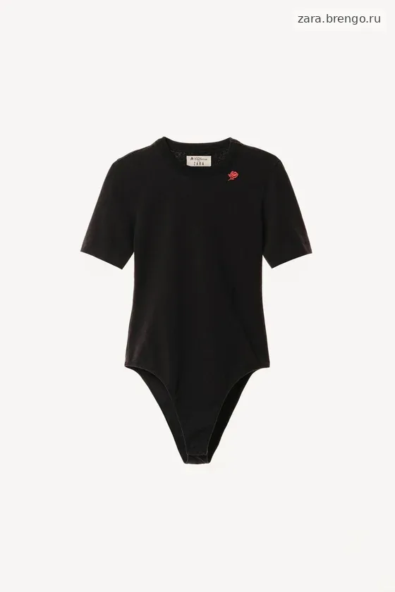 Боди с вышивкой и короткими рукавами willy chavarria x zara