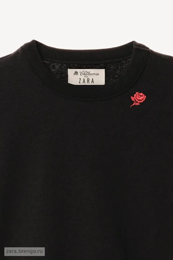 Боди с вышивкой и короткими рукавами willy chavarria x zara
