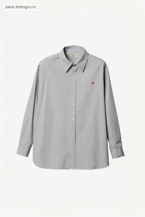 Рубашка свободного кроя из хлопка willy chavarria x zara