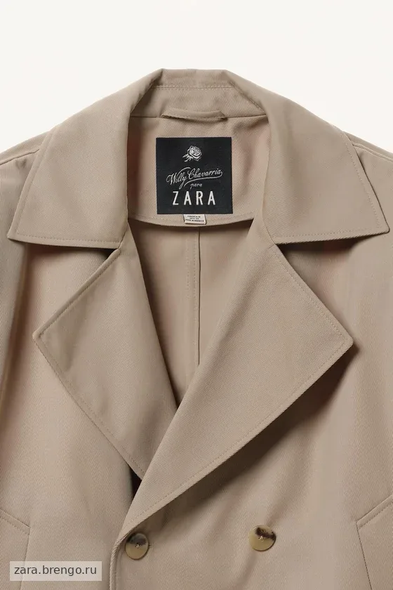 Короткий пальто прямого кроя willy chavarria x zara