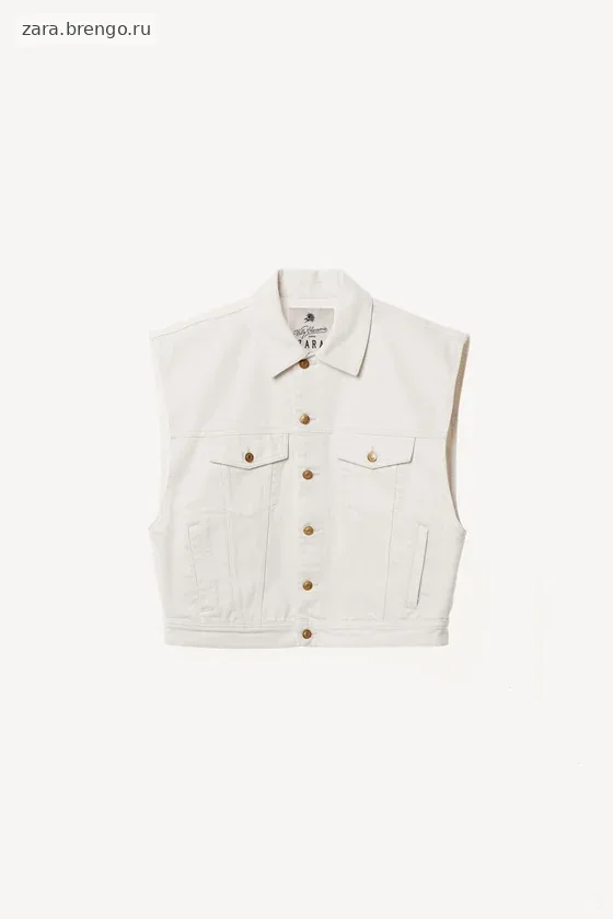 Джинсовый жилет прямого кроя willy chavarria x zara