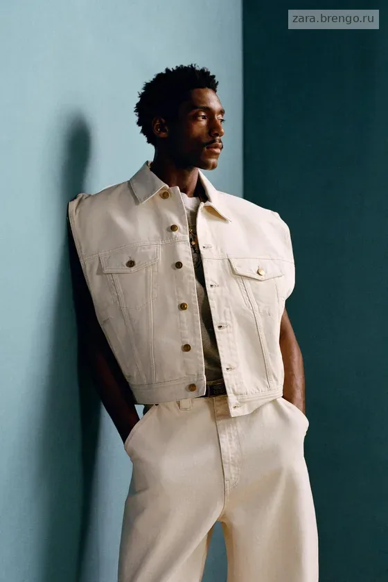 Джинсовый жилет прямого кроя willy chavarria x zara