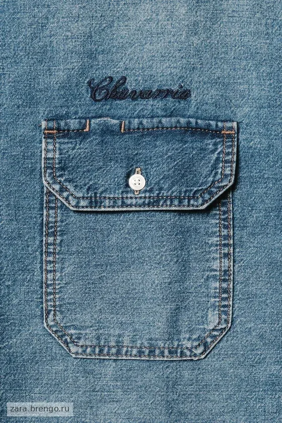 Джинсовая рубашка свободного кроя с вышивкой willy chavarria x zara