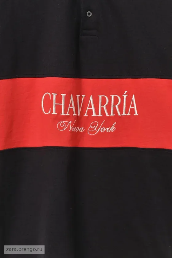 Поло с вышивкой в блок-цвета willy chavarria x zara