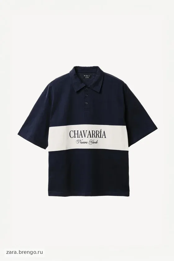 Поло с вышивкой в цветовой блок willy chavarria x zara
