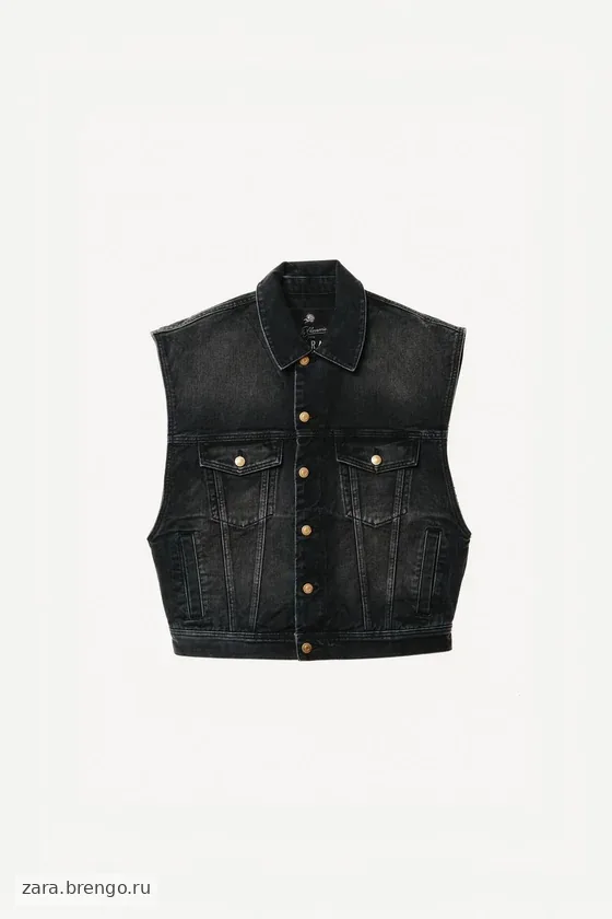Джинсовый жилет свободного кроя willy chavarria x zara