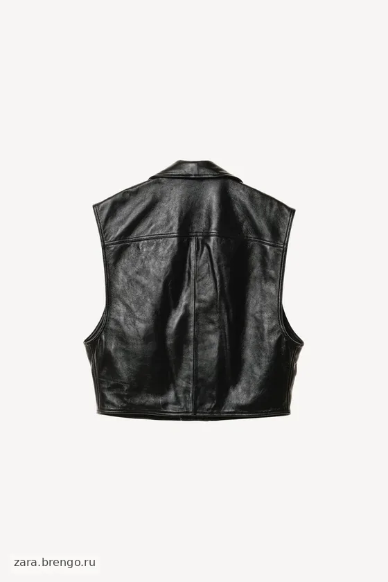 Кожаный жилет байкера willy chavarria x zara