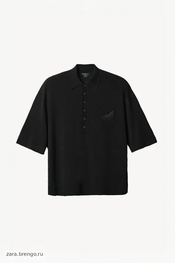 Поло из трикотажа с примесью ленселцеллюлозы willy chavarria x zara