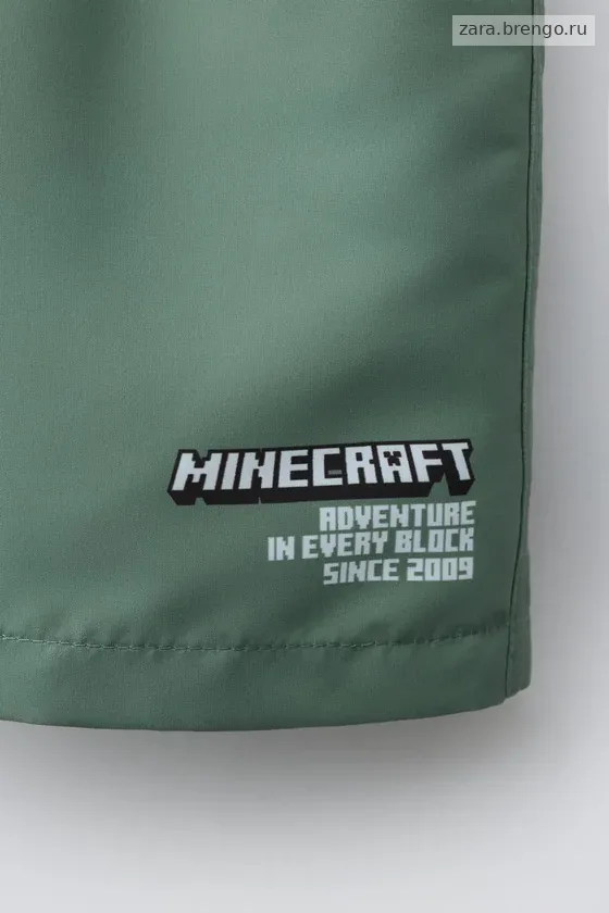 6-14 ЛЕТ/ПЛАВКИ-БЕРМУДЫ С ПРИНТОМ MINECRAFT ©MOJANG AB. ™