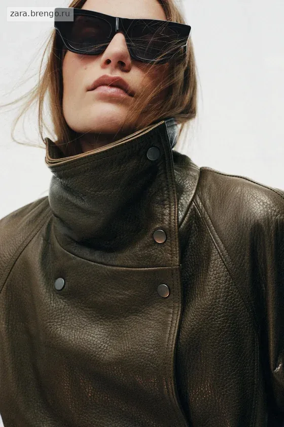 КУРТКА ОВЕРСАЙЗ ИЗ КОЖИ — коллекция Zara «ZW» лимитированная серия