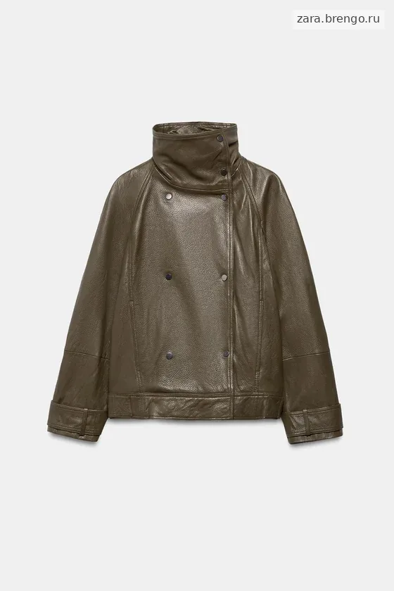 КУРТКА ОВЕРСАЙЗ ИЗ КОЖИ — коллекция Zara «ZW» лимитированная серия