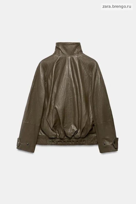 КУРТКА ОВЕРСАЙЗ ИЗ КОЖИ — коллекция Zara «ZW» лимитированная серия