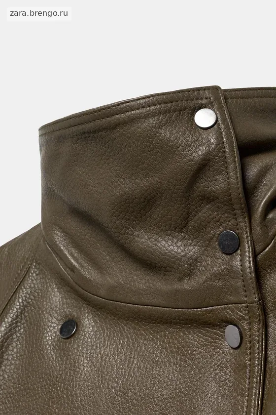КУРТКА ОВЕРСАЙЗ ИЗ КОЖИ — коллекция Zara «ZW» лимитированная серия