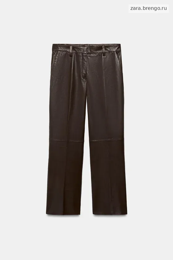 РАСКЛЕШЕННЫЕ БРЮКИ ИЗ КОЖИ — коллекция Zara «ZW» лимитированная серия