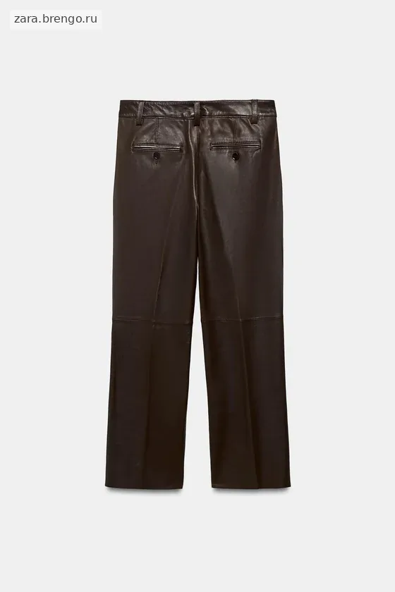 РАСКЛЕШЕННЫЕ БРЮКИ ИЗ КОЖИ — коллекция Zara «ZW» лимитированная серия