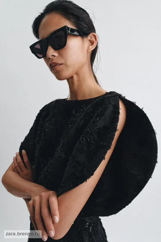 КОРОТКОЕ ПЛАТЬЕ С ВЫШИВКОЙ И БУСИНАМИ — коллекция Zara «ZW»