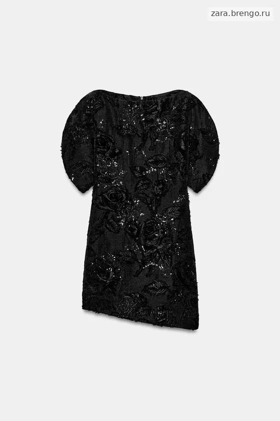 КОРОТКОЕ ПЛАТЬЕ С ВЫШИВКОЙ И БУСИНАМИ — коллекция Zara «ZW»