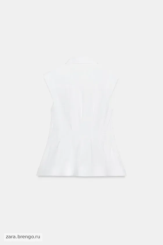 РУБАШКА СО СКЛАДКАМИ И ПРОЙМАМИ — коллекция Zara «ZW»