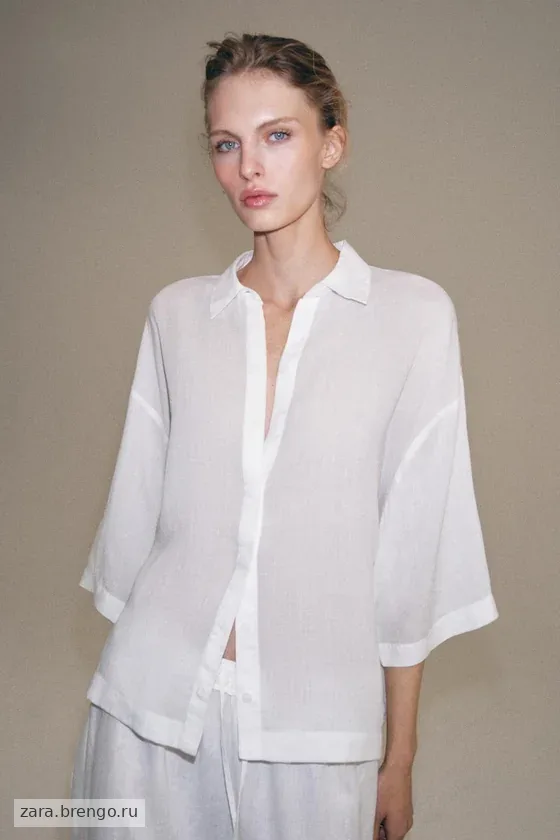 БРЮКИ ИЗ ЛЬНА С РАЗРЕЗАМИ — коллекция Zara «ZW»