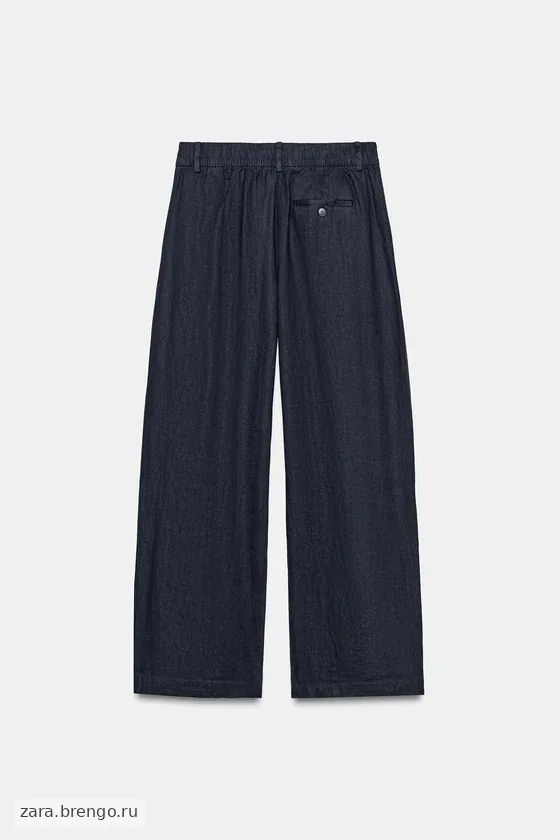 БРЮКИ ИЗ ЛЬНА СО СКЛАДКАМИ — коллекция Zara «ZW»