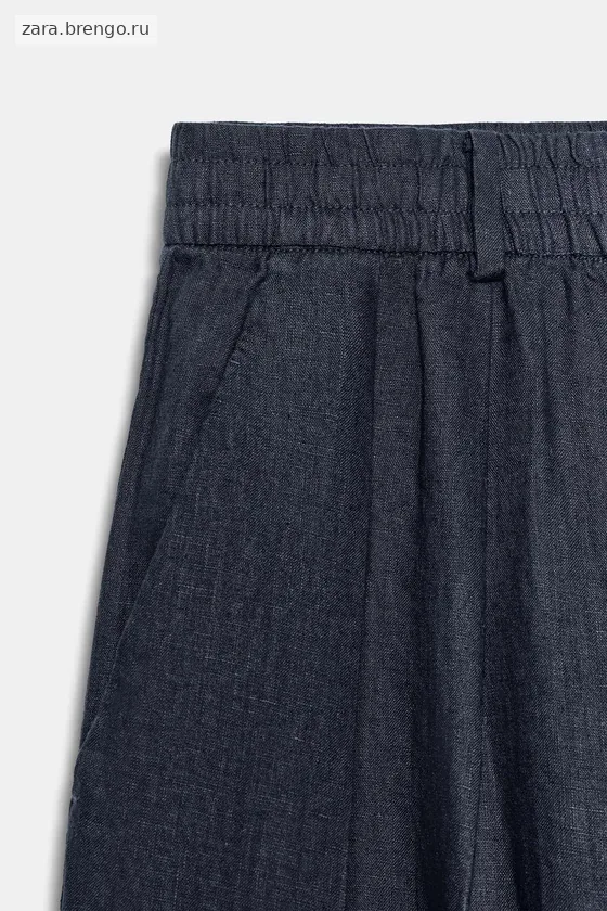 БРЮКИ ИЗ ЛЬНА СО СКЛАДКАМИ — коллекция Zara «ZW»