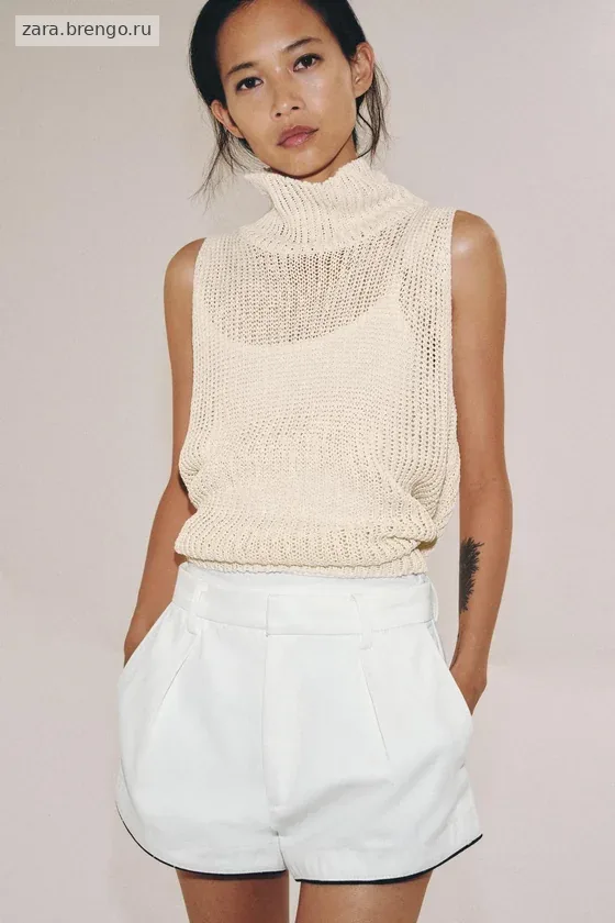 ДЖИНСОВЫЕ ШОРТЫ С ЗАЩИПАМИ — коллекция Zara «ZW»