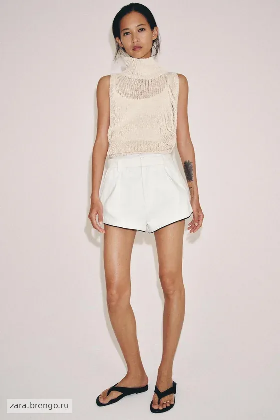 ДЖИНСОВЫЕ ШОРТЫ С ЗАЩИПАМИ — коллекция Zara «ZW»