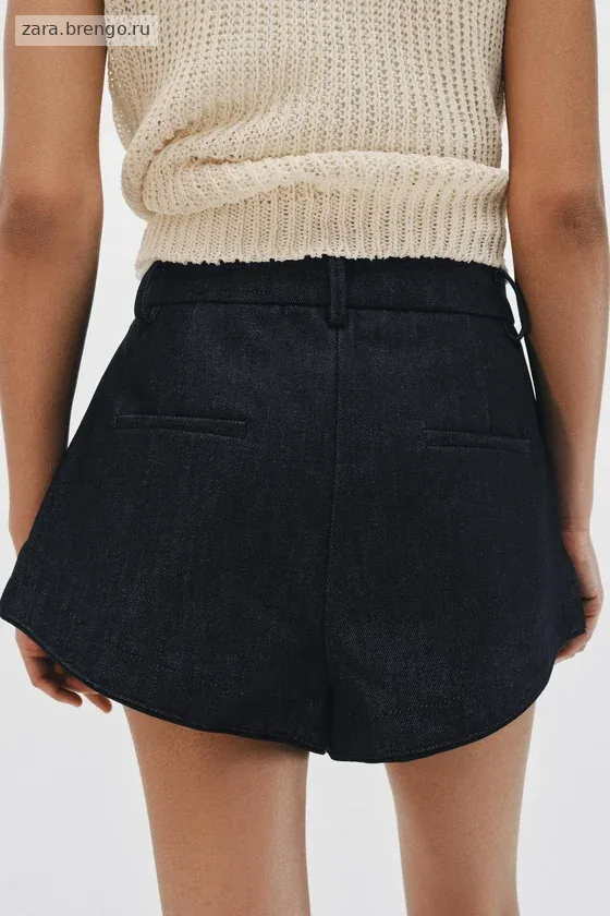 ДЖИНСОВЫЕ ШОРТЫ С ЗАЩИПАМИ — коллекция Zara «ZW»