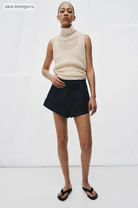 ДЖИНСОВЫЕ ШОРТЫ С ЗАЩИПАМИ — коллекция Zara «ZW»