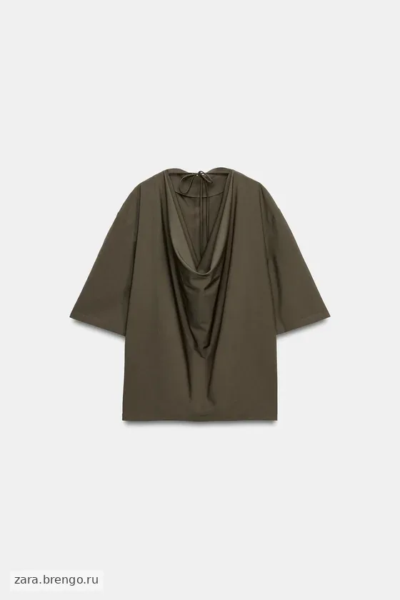 СТРУЯЩИЙСЯ ТОП С КОРОТКИМ РУКАВОМ — коллекция Zara «ZW»