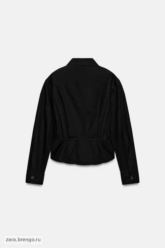 РУБАШКА С БАСКОЙ И ПУГОВИЦАМИ — коллекция Zara «ZW»