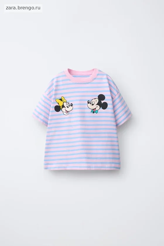 ФУТБОЛКА В ПОЛОСКУ С ПРИНТОМ «МИККИ И МИННИ МАУС» © DISNEY