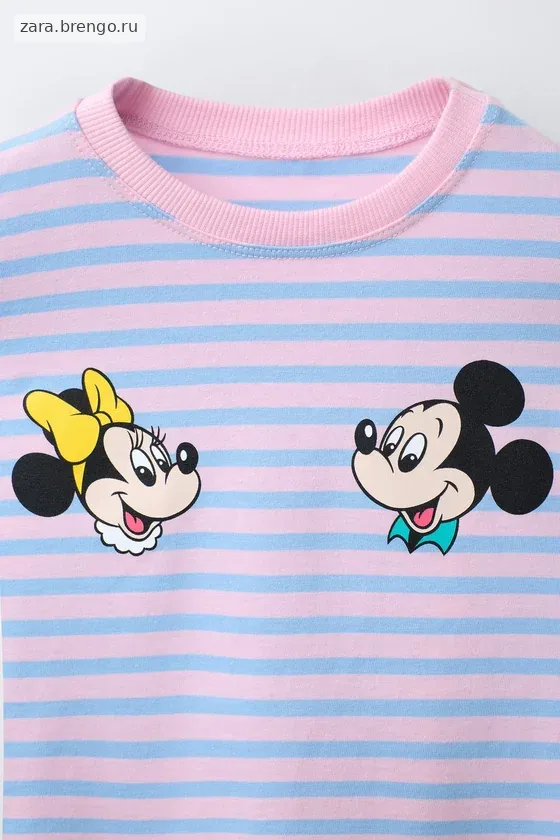 ФУТБОЛКА В ПОЛОСКУ С ПРИНТОМ «МИККИ И МИННИ МАУС» © DISNEY
