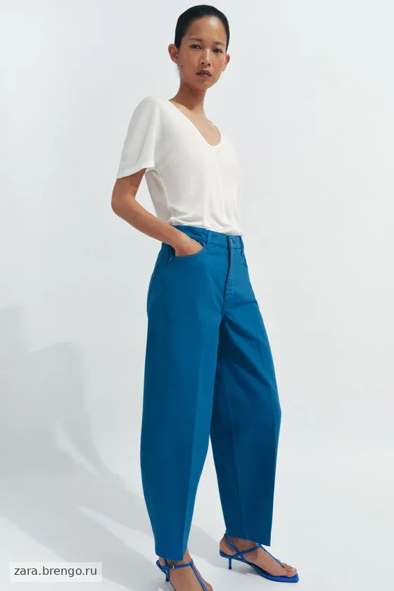 ЗАУЖЕННЫЕ ДЖИНСЫ С ВЫСОКОЙ ПОСАДКОЙ — коллекция Zara «ZW»
