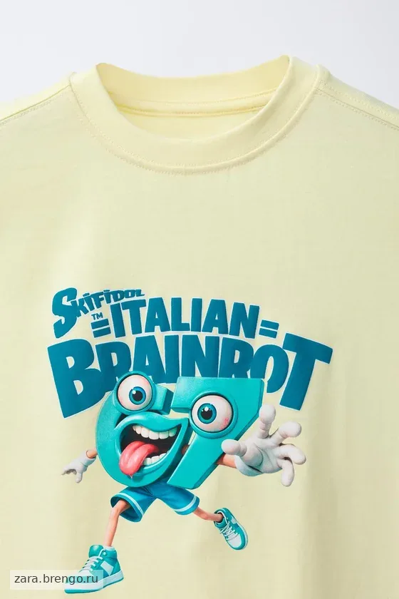 Футболка с принтом six seven skifidol italian brainrot™