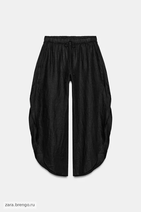 БРЮКИ ИЗ ЛЬНА С РАЗРЕЗАМИ — коллекция Zara «ZW»
