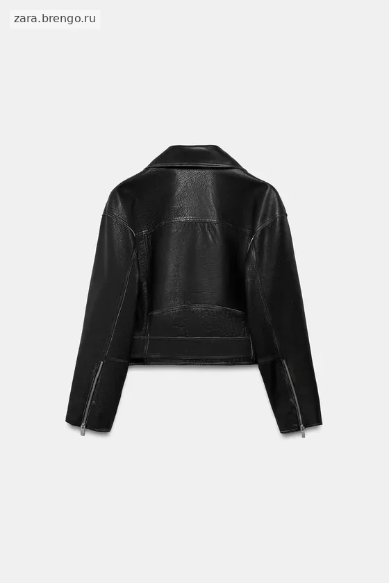 КОЖАНАЯ КУРТКА-КОСУХА — коллекция Zara «ZW» лимитированная серия