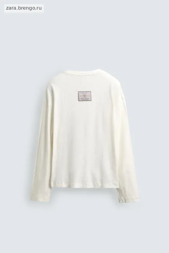 Футболка henley из хлопка и льна
