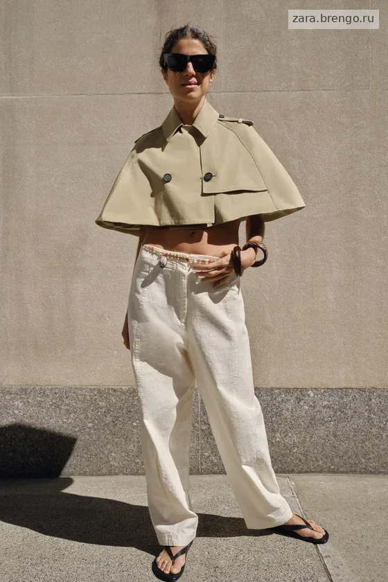 УКОРОЧЕННЫЙ ТРЕНЧ коллекция Zara «ZW» лимитированная серия